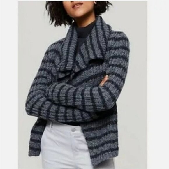 Lou & Grey Sweaters - LOU & Grey Womens Gray knit wool alpaca open front cardigan Sz M